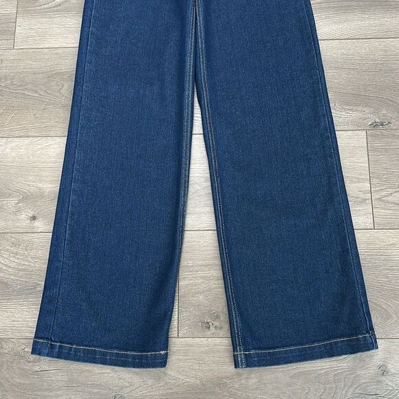 Juicy Couture High Rise Wide Leg Rhinestone Embellished Blue Jeans Size 26 - Picture 6 of 12